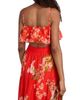 Hemant & Nandita Women's Floral Ruffle Bustier Top - 5