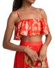 Hemant & Nandita Women's Floral Ruffle Bustier Top - 6