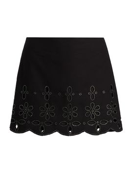 Hemant & Nandita Women's Hira Crystal-Embellished Floral Cotton Miniskirt