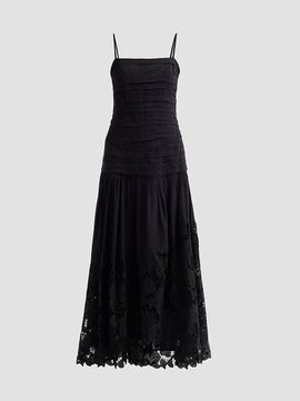 Hemant & Nandita Women's Pleated A-Line Maxi Dress