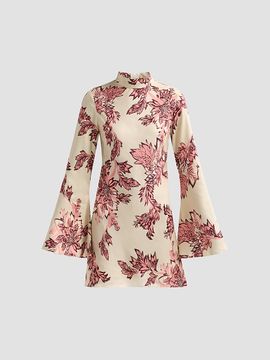 Hemant & Nandita Women's Printed Bias-Cut Mini Dress