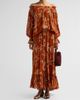 Hemant & Nandita Women's Printed High-Low Maxi Skirt - 2