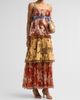 Hemant & Nandita Women's Printed Tiered Maxi Dress - 4