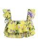 Hemant & Nandita Women's Ruffled Floral Linen-Blend Top - 1