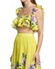 Hemant & Nandita Women's Ruffled Floral Linen-Blend Top - 4