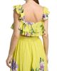 Hemant & Nandita Women's Ruffled Floral Linen-Blend Top - 5