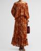 Hemant & Nandita Women's Ruza Paisley Smocked Off-the-Shoulder Top - 2
