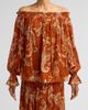 Hemant & Nandita Women's Ruza Paisley Smocked Off-the-Shoulder Top - 5