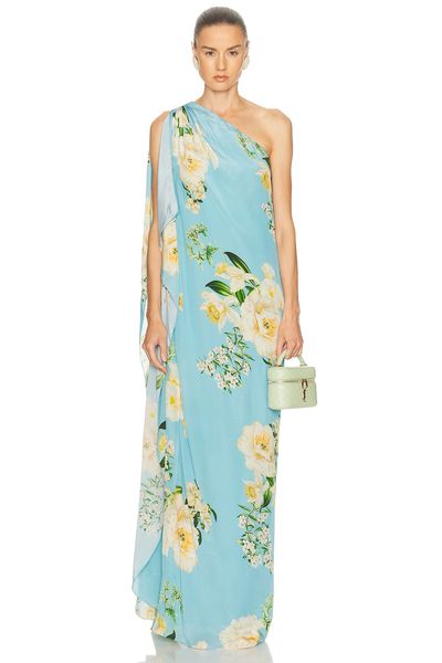 HEMANT AND NANDITA HEMANT AND NANDITA Ajia One Shoulder Kaftan Dress