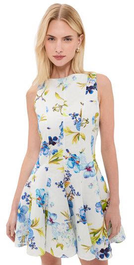 short dress in cobalt blue hemant and nandita HEMANT AND NANDITA Mala Mini Dress in Cobalt & White