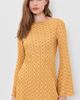 Hemant and Nandita Hemant and Nandita Baised Mini Dress Mustard - 2