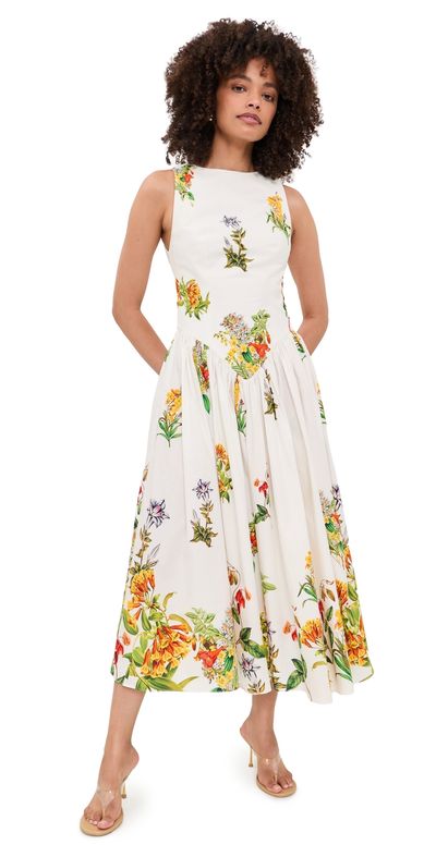 Hemant and Nandita Hemant and Nandita Boat Neck Maxi Dress White