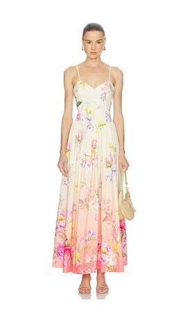 strapless open back dress Hemant & Nandita Pink Sidra Dress