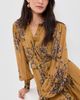 Hemant and Nandita Hemant and Nandita Long Shirt Dress with Buckle Belt & Slip Gold - 2