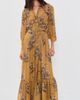 Hemant and Nandita Hemant and Nandita Long Shirt Dress with Buckle Belt & Slip Gold - 3