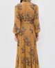 Hemant and Nandita Hemant and Nandita Long Shirt Dress with Buckle Belt & Slip Gold - 4