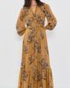Hemant and Nandita Hemant and Nandita Long Shirt Dress with Buckle Belt & Slip Gold - 6
