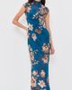 Hemant and Nandita Hemant and Nandita Midi Dress with Slip Teal - 2