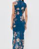 Hemant and Nandita Hemant and Nandita Midi Dress with Slip Teal - 3