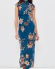 Hemant and Nandita Hemant and Nandita Midi Dress with Slip Teal - 5