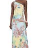 Hemant and Nandita Hemant and Nandita One Shoulder Sash Dress Multi - 1