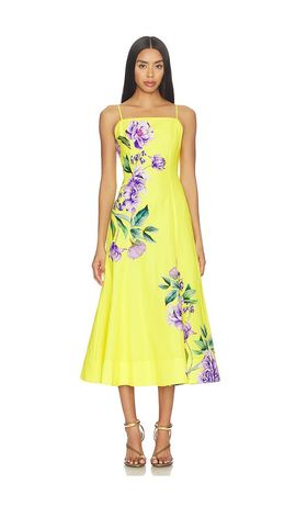 HEMANT AND NANDITA HEMANT AND NANDITA Paneled Midi Dress