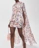 Hemant and Nandita Hemant and Nandita Ruched Cape Mini Dress Blue - 2