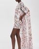 Hemant and Nandita Hemant and Nandita Ruched Cape Mini Dress Blue - 4