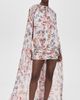 Hemant and Nandita Hemant and Nandita Ruched Cape Mini Dress Blue - 5