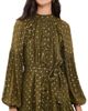 Hemant and Nandita Hemant and Nandita Ruffled Mini Dress with Self Tie Belt Olive - 1