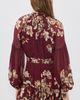 Hemant and Nandita Hemant and Nandita Ruffled Mini Dress with Self Tie Up Burgundy - 3