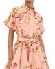 Hemant and Nandita Hemant and Nandita Short Dress with Buckle Belt Peach - 1