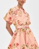Hemant and Nandita Hemant and Nandita Short Dress with Buckle Belt Peach - 2