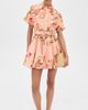 Hemant and Nandita Hemant and Nandita Short Dress with Buckle Belt Peach - 5