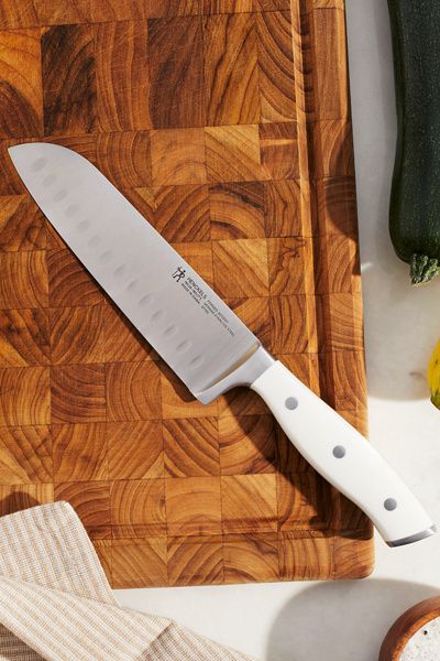 Henckels Henckels Forged Accent 7-inch Hollow Edge Santoku Knife in Stainless Steel at Urban Outfitters