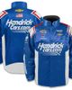 HENDRICK MOTORSPORTS TEAM COLLECTION Men's Hendrick Motorsports Team Collection Blue Kyle Larson Hendrickcars.com Full-Snap Nylon Uniform Jacket  - 1