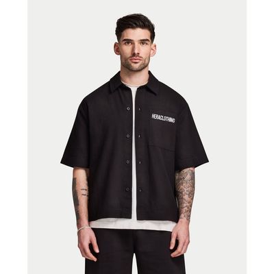 HERA HERA Canvas Short Sleeve Oversized Shirt