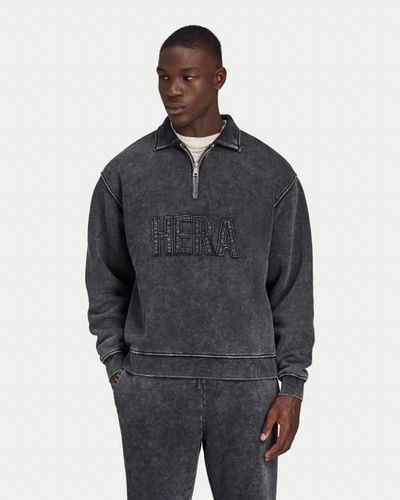 HERA HERA Faded Long Sleeve 1/4 Zip Sweatshirt