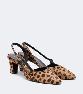 Herbert Levine Herbert Levine Ask Around calf hair slingback pumps