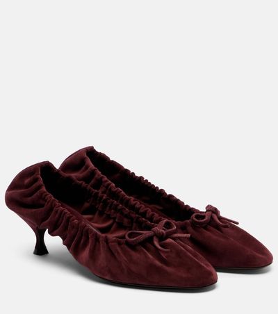 Herbert Levine Herbert Levine Gather Around ruched suede pumps