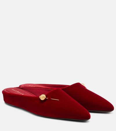 Herbert Levine Herbert Levine Sleep On It velvet wedge mules