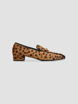 Herbert Levine Herbert Levine Women's Showtime 30MM Leopard-Print Calf Hair Loafers