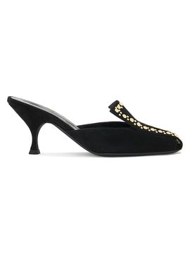 Herbert Levine Women's Bright Idea 70MM Embellished Suede Mules