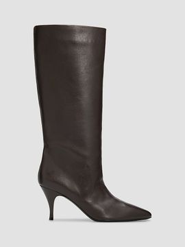Herbert Levine Women's Silhouette 80MM Leather Knee-High Boots