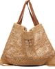 HEREU HEREU Beige Cador Raffia Mesh Tote - 1