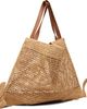 HEREU HEREU Beige Cador Raffia Mesh Tote - 3