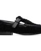 HEREU HEREU Black Alber Curly Shearling T-Bar Loafers - 1