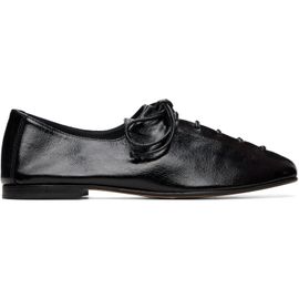 HEREU HEREU Black Plegada Crinkled Glossy Flats