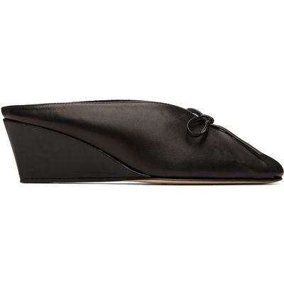 HEREU HEREU Black Resso Wedged Mules