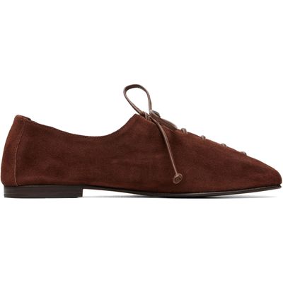 HEREU HEREU Brown Plegada Suede Oxfords